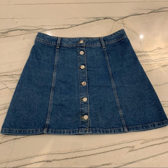 Divided Dresses & Skirts - Divided Denim Skirt w Riveted Buttons down front